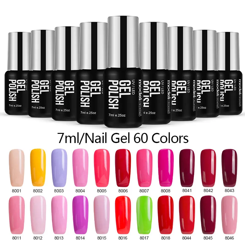 Новейший Синий Цветной Гель лак для ногтей Modelones УФ лампа длительного действия 60