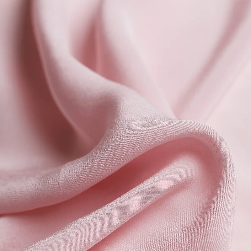 Перламутровый шелк 140 см ширина розовый цвет вискоза хлопок креп de chine материалы