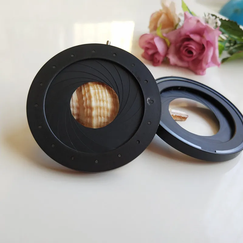 

1pc 2-44mm Zoom Adjustable Iris Aperture Diaphragm for Microscope Digital Camera Phone Telescope Monocular Use with 16 Blades
