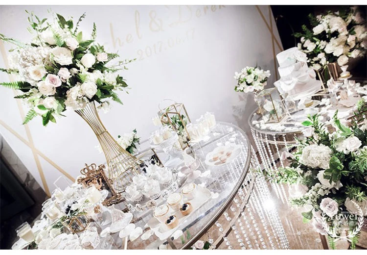 JAROWN Wedding Decoration Iron Flower Stand Stage Props Decor Road Sign Creative Flower Frame Photography Home Decoration