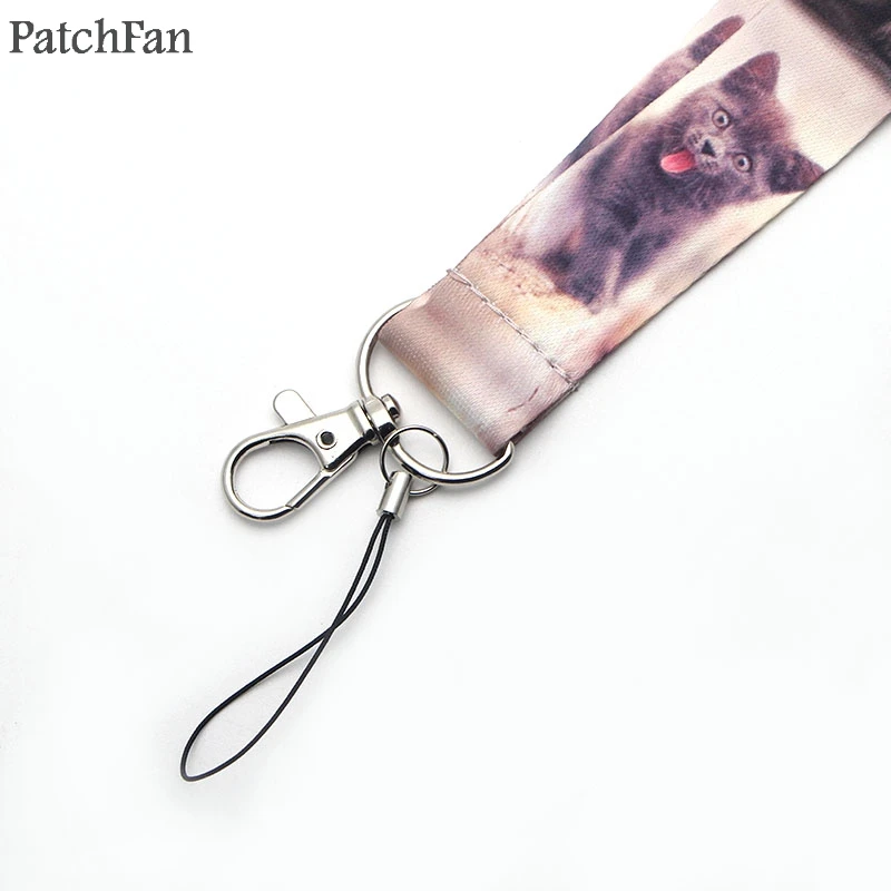 A0421 Patchfan красивое Кот ремешок для ID Pass карты Знак мультфильм шейные платки