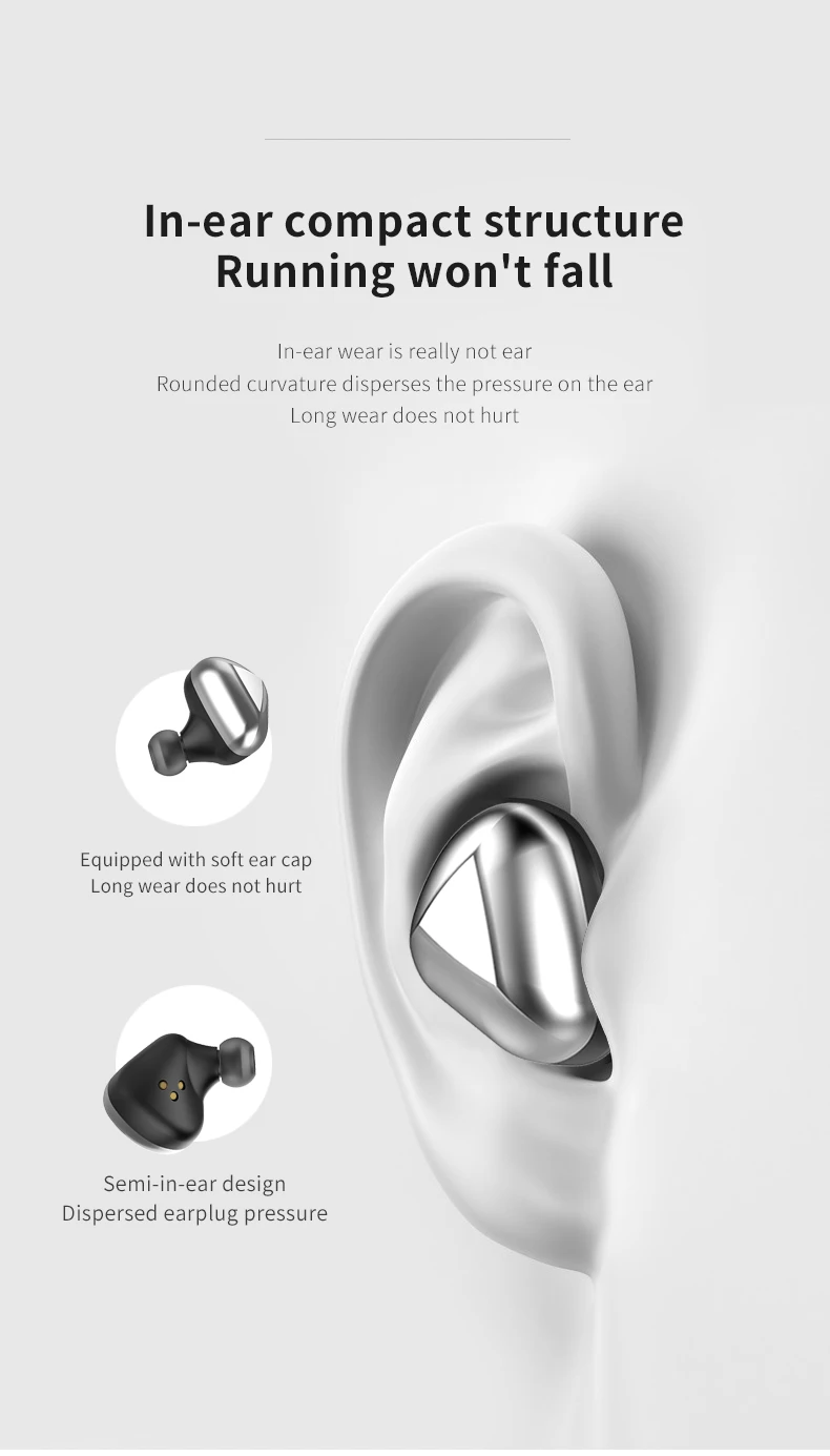 Teamyo T50 TWS Bluetooth наушники мини шумоподавление игровые беспроводные наушники 6D стерео гарнитура спортивные наушники без рук