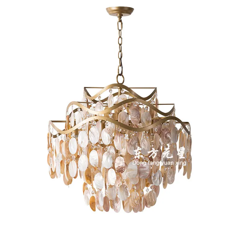 Хрустальный подвесной светильник в виде ракушки Подвесная лампа американском