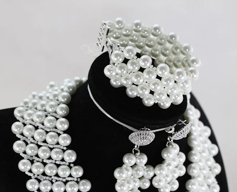 Handmade Chunky Beads Party Necklace Shell Freshwater Pearls Choker Wedding Women Jewelry QW1175 | Украшения и аксессуары