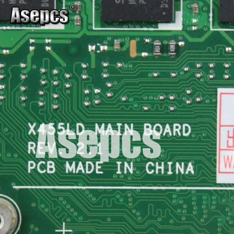 Asepcs X455LD материнская плата для ноутбука For Asus X455LD/J X455L X455 Y483L W419L W409L F455 тестовая