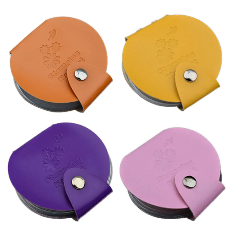 

24slots Pu Leather Nail Art Stamping Plates Case Bag Folder Nail Stamp Templates Holder Stencils Bags Album Storage