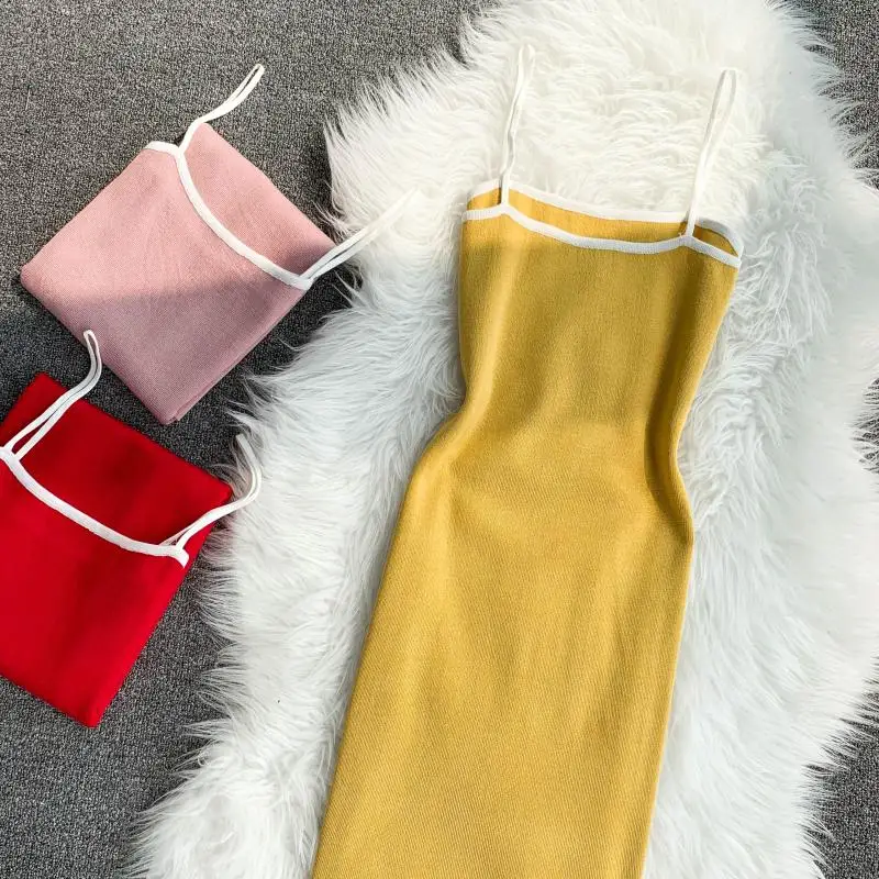 Женское трикотажное платье футляр ALPHALMODA пуловеры без рукавов эластичные