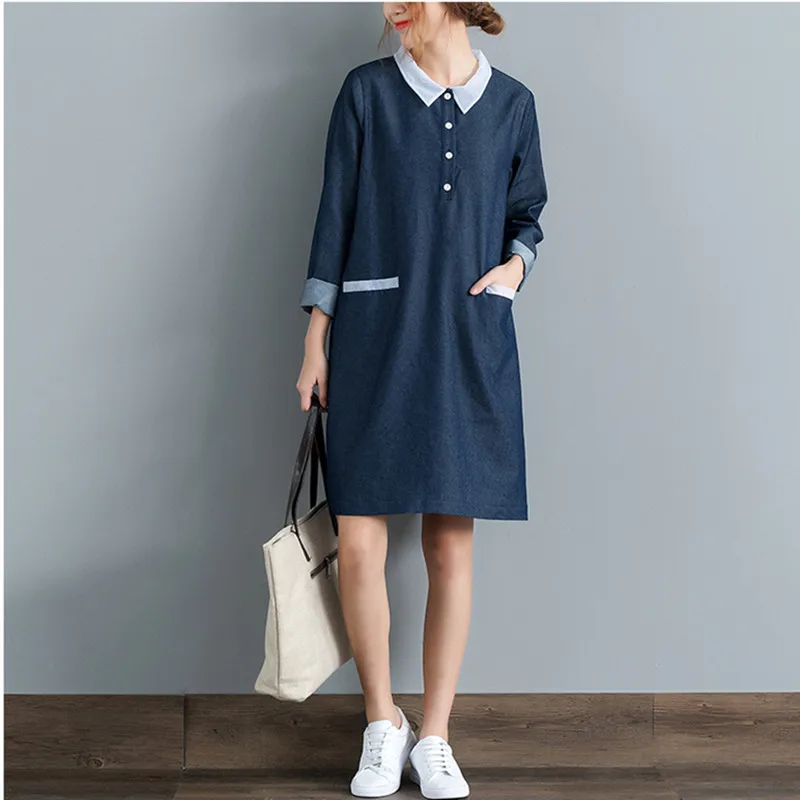 Новый Демисезонный Для женщин Платья для Vestidos плюс Размеры тонкий сплошной