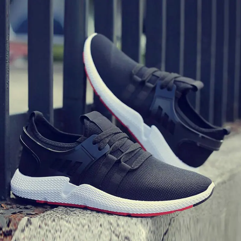 New 2019 Men Casual Shoes Mesh Male all black Zapatos Breathable Zapatillas Hombre Sneakers shoes LK-74 |