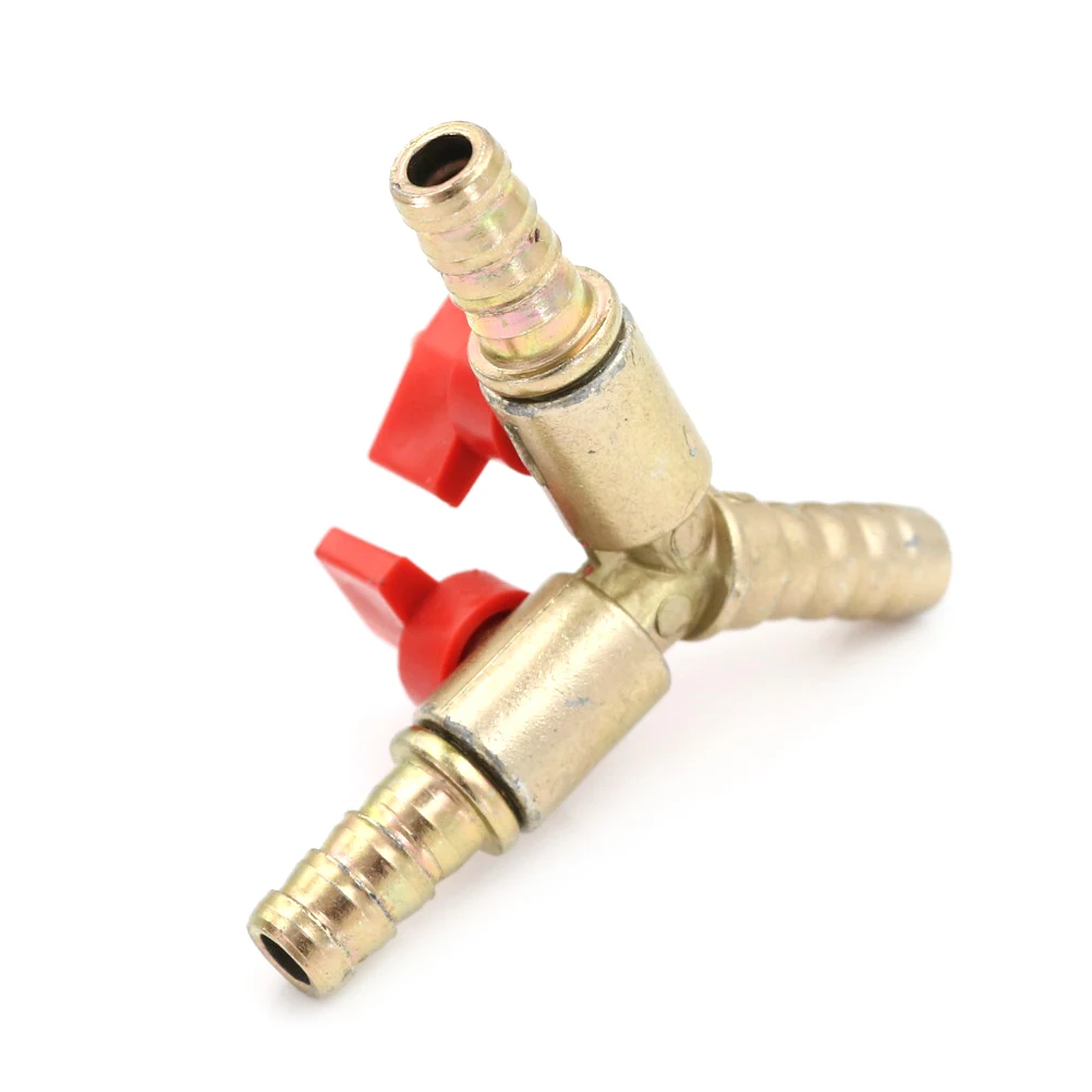 

1Pcs 3/8" Y 3-Way Brass Shut Off Ball Valve Clamp Fitting Hose Barb Fuel Gas Water Oil