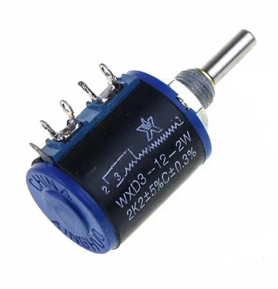 1 шт. Φ 2 Вт 1K k 3 4 7 10k 22k 47k Ohm вращающийся многооборотный конический потенциометр