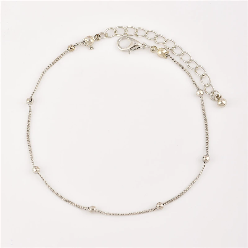 VIVILADY Tibetan Silver Color Tassel Alloy Shell Pendant Women Beach Anklets Chic Round Blue Turkish Stone Bead Foot Jewelry | Украшения и