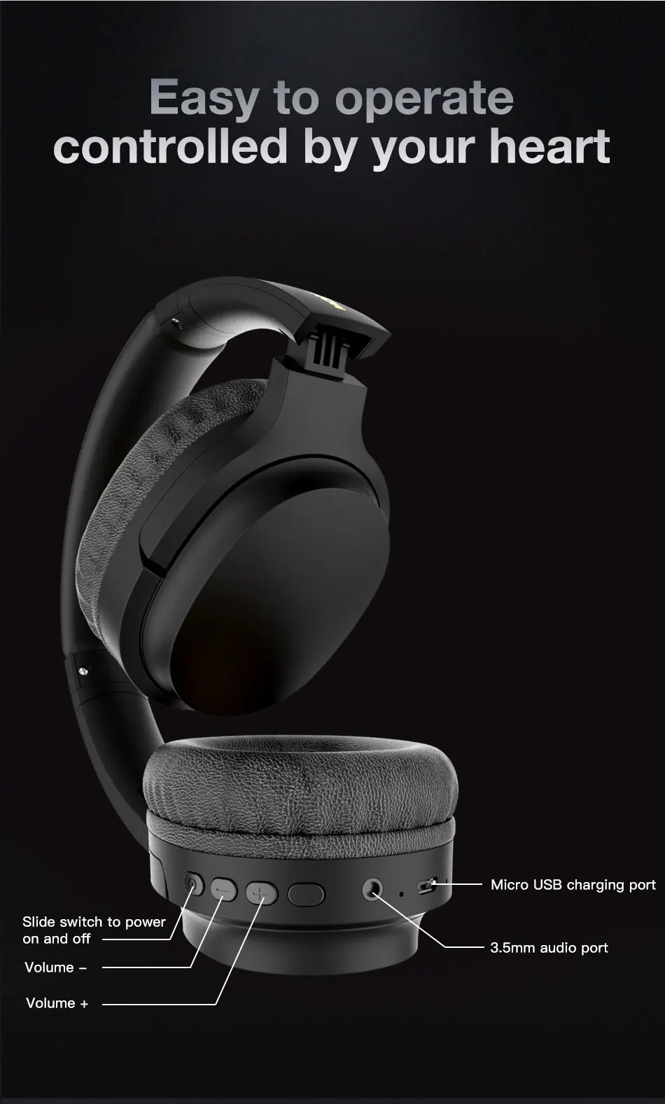 Наушники MOXOM Bluetooth с функцией активного шумоподавления, беспроводная гарнитура для телефонов и музыки с распознаванием лица