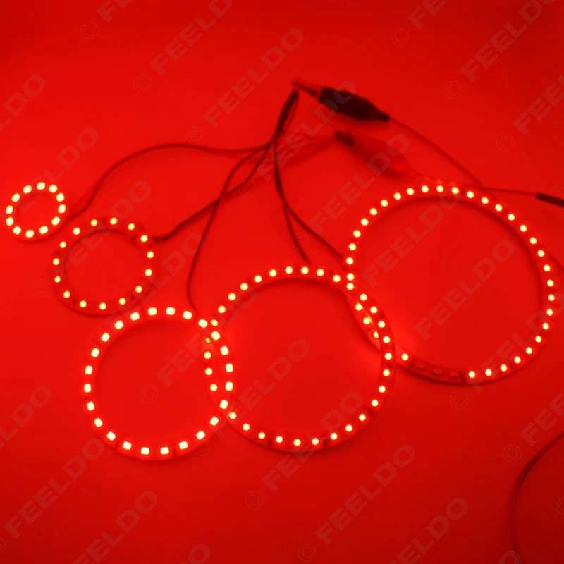 FEELDO 2 шт. 60 мм автомобильные ангельские глазки 1210/3528 15SMD светодиодные фары гало