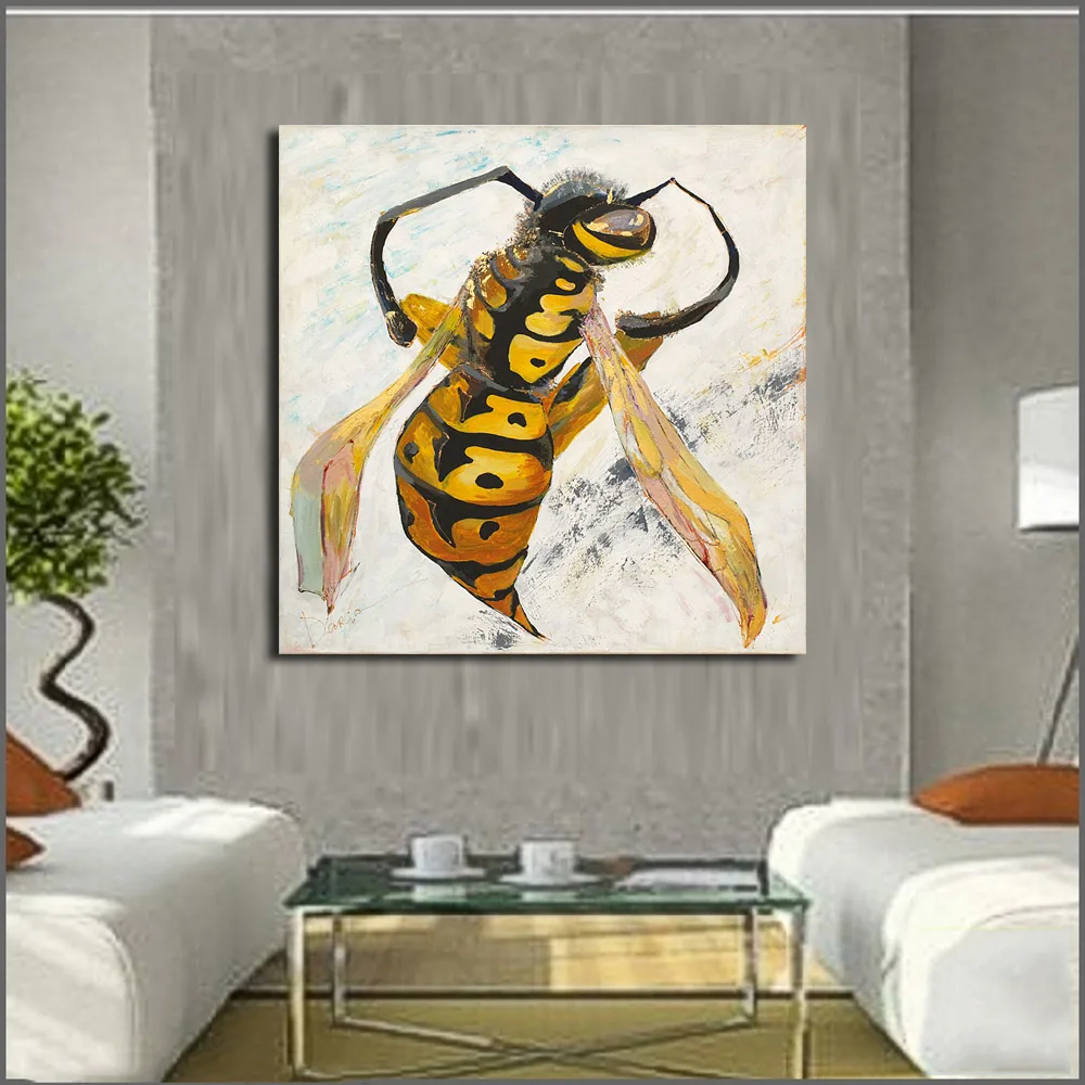 Wlong искусство моды печати масляной живописи Холст животных васп стены искусства