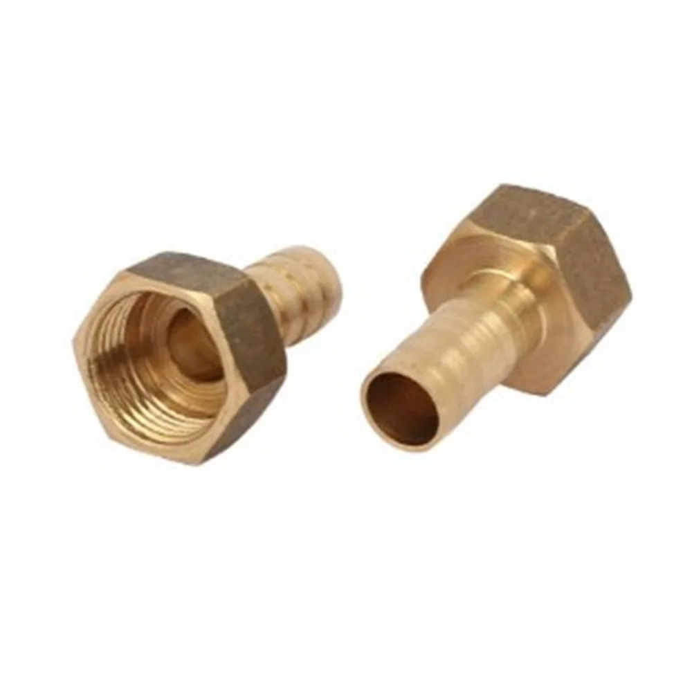 

2 Pcs 3/8BSP Female Thread 10mm Hose Barb Brass Tubing Coupler Connector Fitting