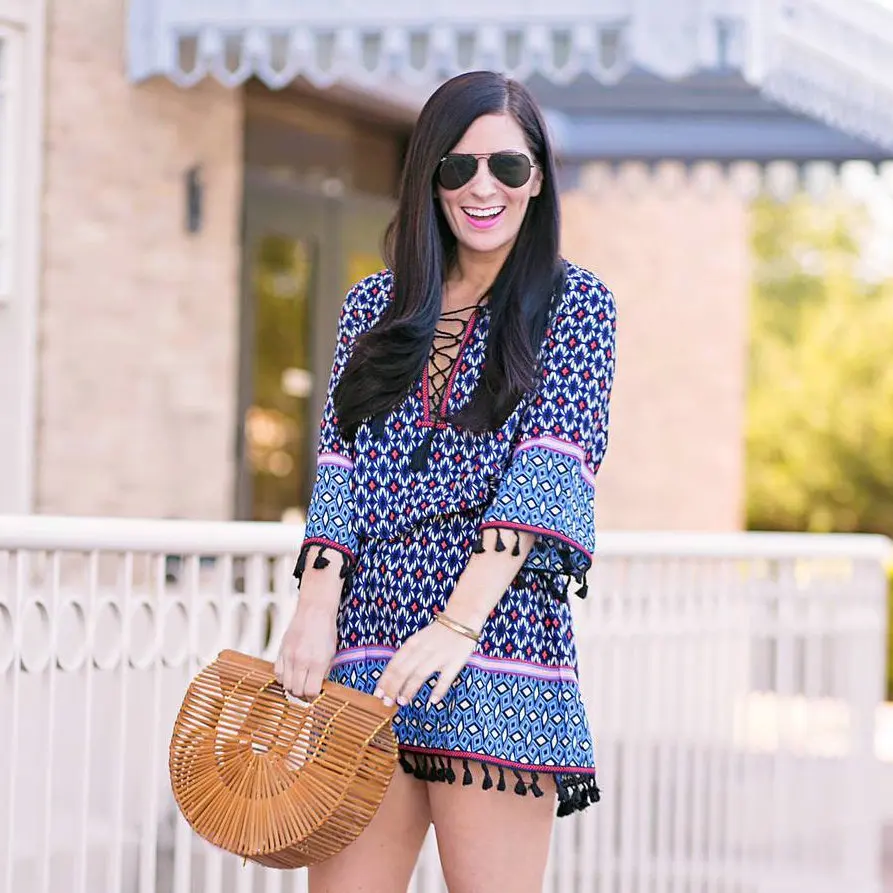Для женщин Printed A-Line Лето Boho Платья для 2017 Алиса Пан as05620nb Мода кисточкой