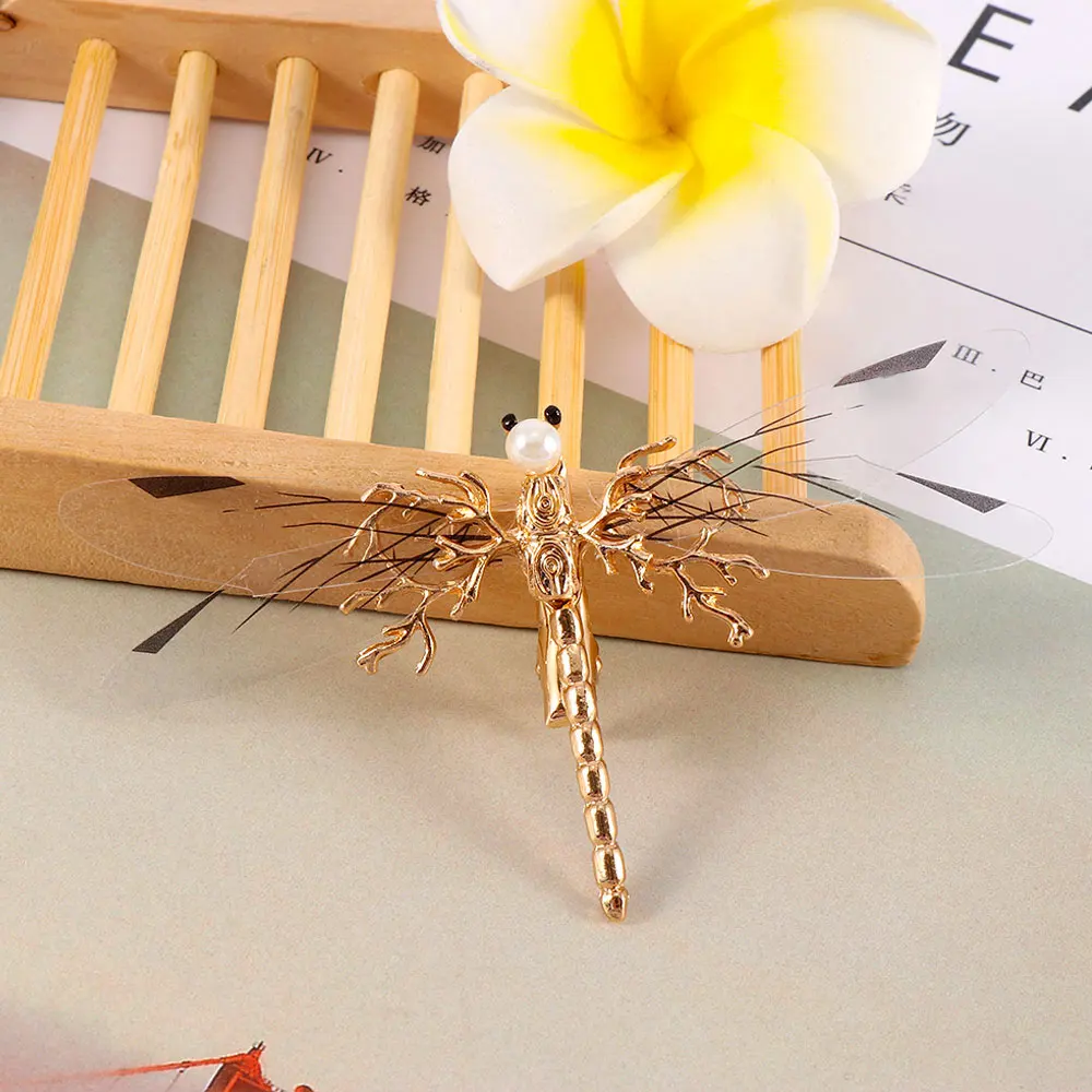 1 шт. золотые заколки стрекоза свадебный головной убор аксессуары для волос
