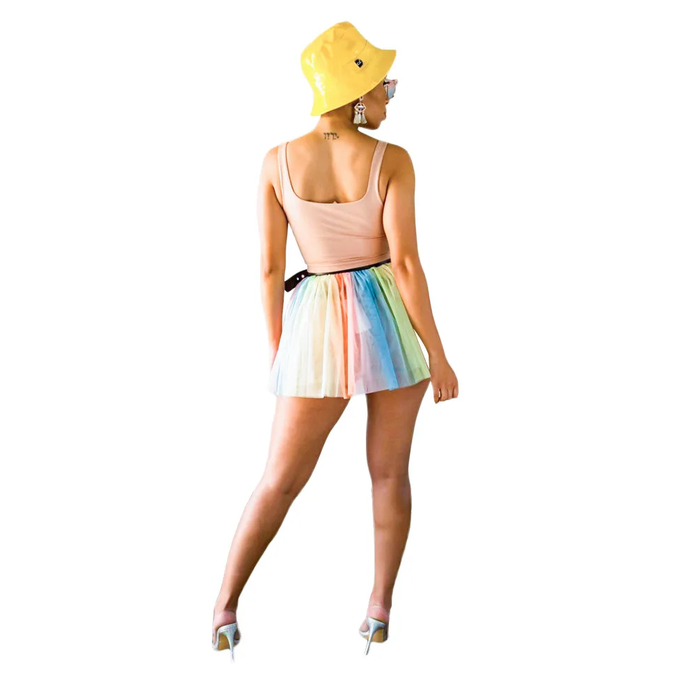 

New Arrival Cute Skinny Solid Off Shoulder Strapless Sleeveless Colorful Mesh Two Piece Mini Dress