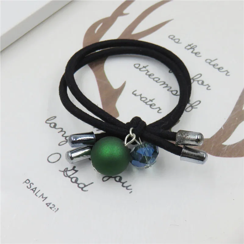 10 шт./лот новинка матовые шаровые эластичные резинки для волос девочек ручная