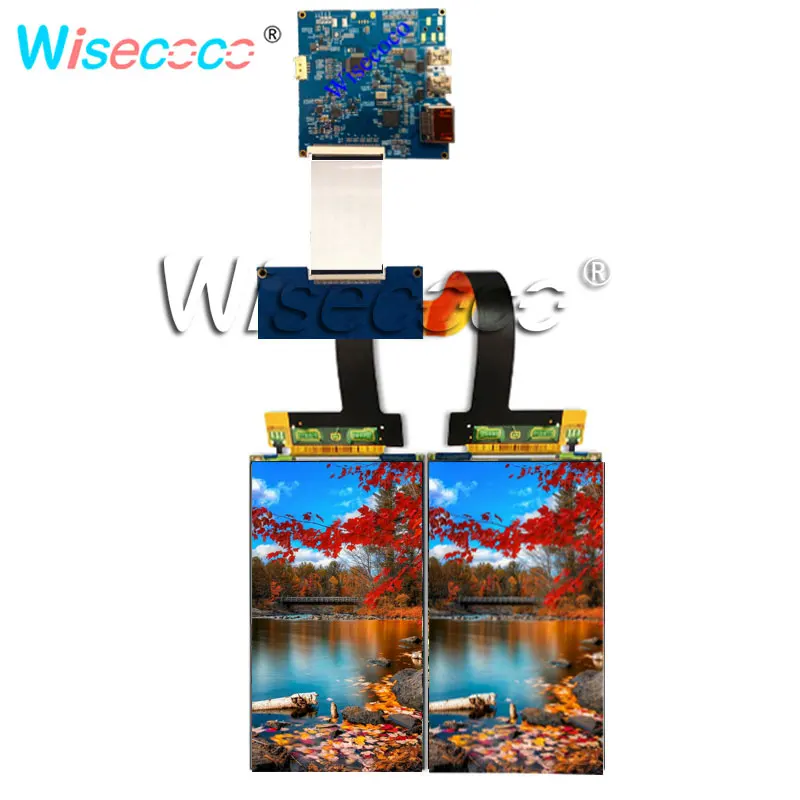 Двойной экран 5 дюйма 2K LS055R1SX03 2560*1440 60 Гц IPS CG silicon LCM с 2 USB драйверами управления для