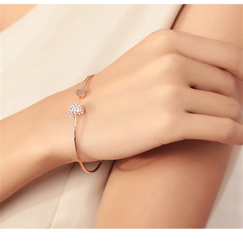 2018 горячее предложение новое модное регулируемое Хрустальное Двойное сердце с