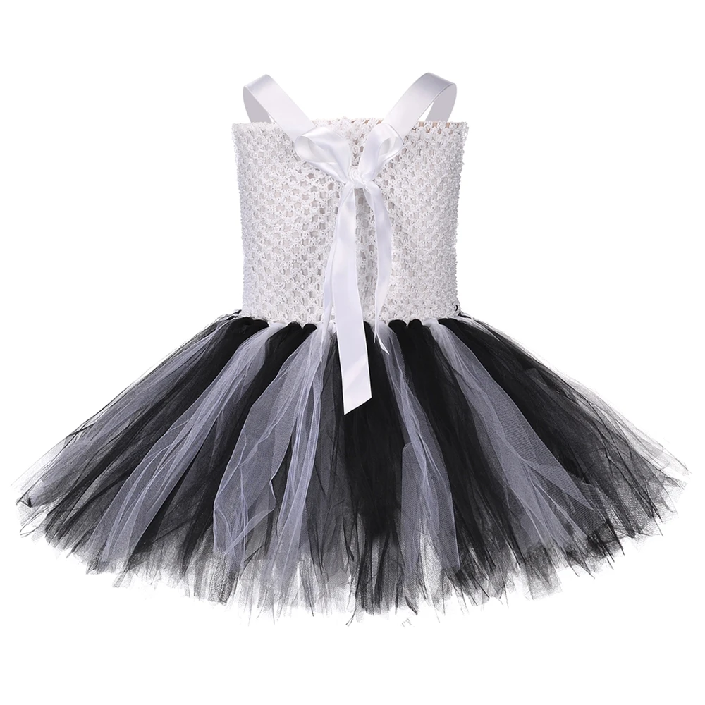 Poker Spade Heart Cos Girl Tutu Dress White&ampBlack School Party Group Costume Novel Children Birthday | Детская одежда и обувь