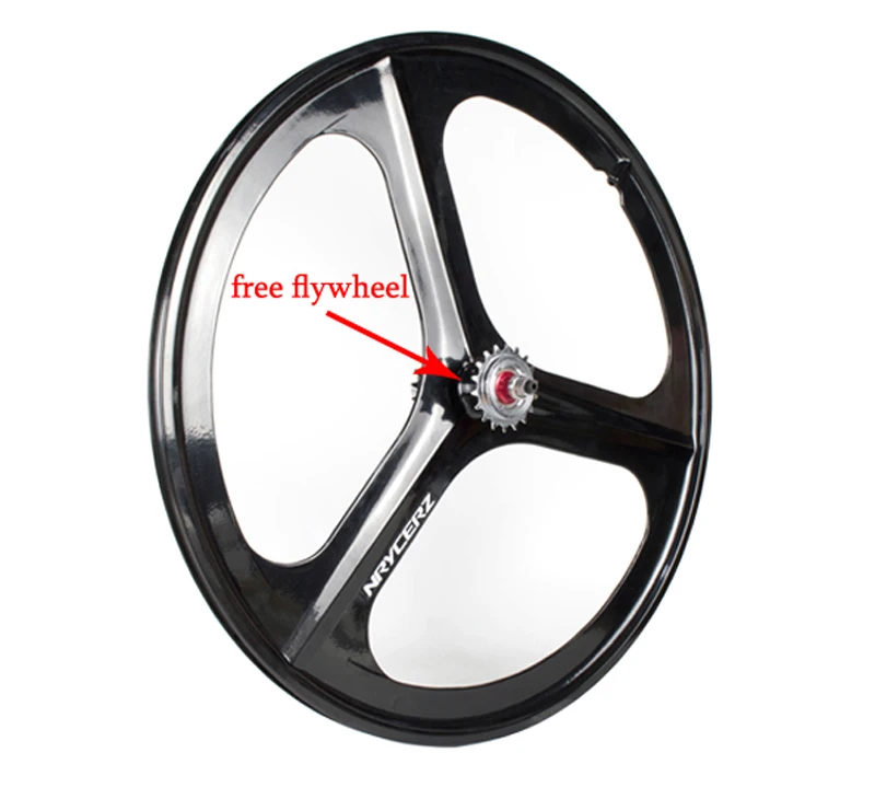 1 Rear wheel 700C дорожный велосипед колесная фиксированная передача колеса велосипеда цельные 3 спицы колеса велосипеда - Цвет: 1 Rear wheel