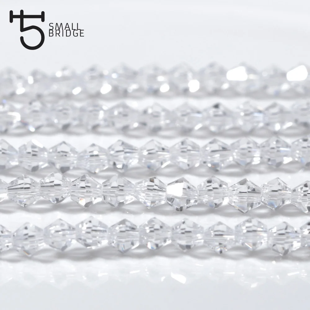 

Austrian White Ab Spacer Bicones Crystal Beads Material for Jewelry Making Perles Women Diy Facted Glass Beads Wholesale Z207