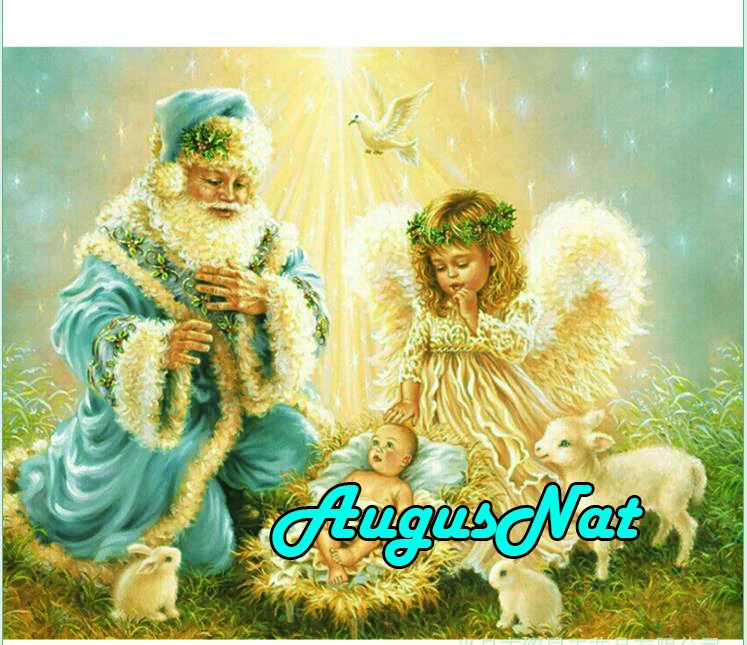 Рождественская алмазная живопись Санта Клаус вышивка из страз ангел пазл