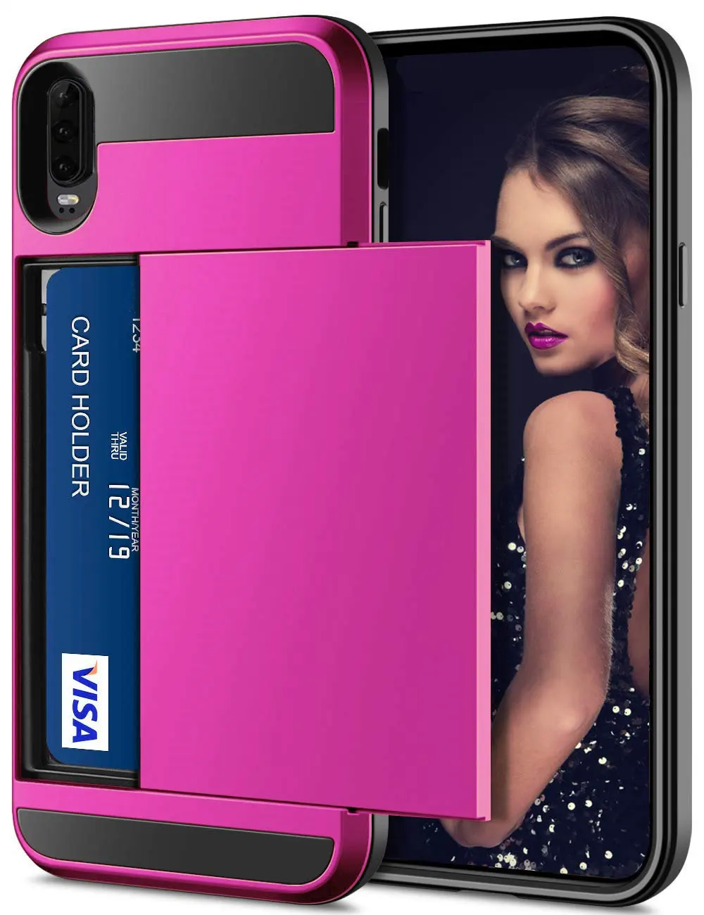 Для huawei P30 Pro Lite P20 P Smart чехол с отделением для карт карман для раздвижной двери чехол для huawei P20 Pro LITE P smart P30pro