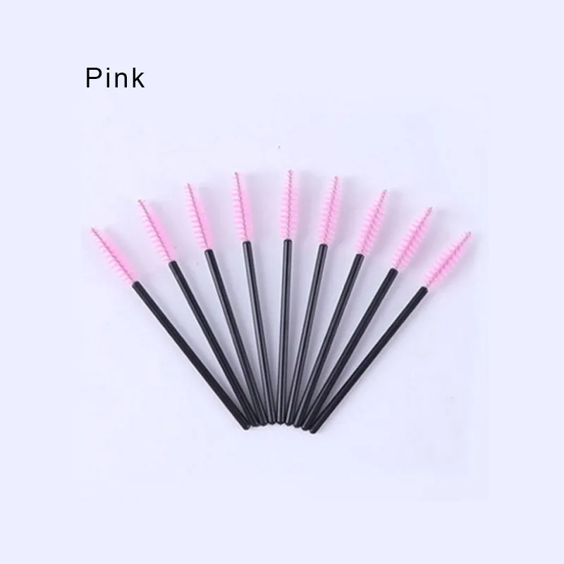 50pcs/lot portable golden Hole disposable eyelash brush grafting eyelash tool combing eyebrow brush makeup brush cosmetic tool - Цвет: 50pcs 6