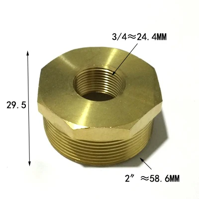 3/4 дюйма внутренняя резьба BSP x 2 наружная латунная втулка редуктора фоторазъем
