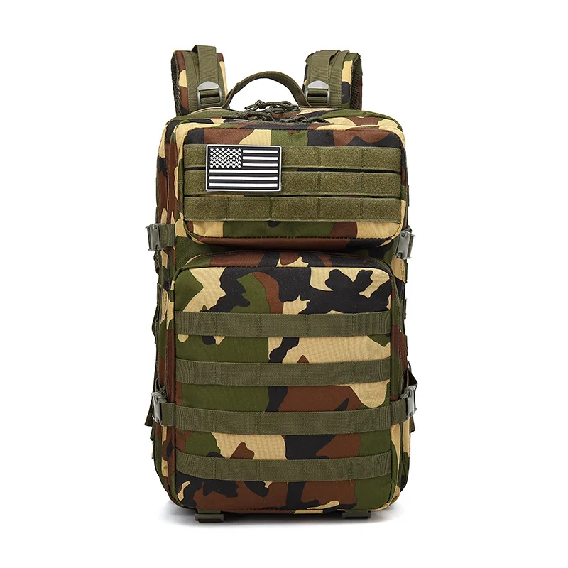 PureLeisure 45L водонепроницаемый рыболовный рюкзак Открытый Molle Camo Тактический охотничий альпинистский военный армейский рюкзак сумки - Цвет: forest