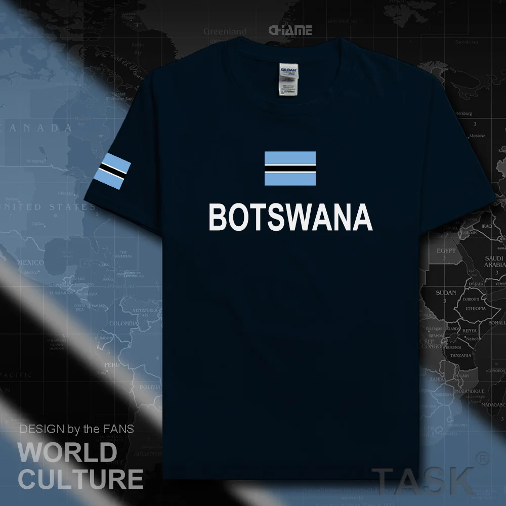 Мужская футболка с коротким рукавом Botswana из 100% хлопка Джерси nation team спортивная