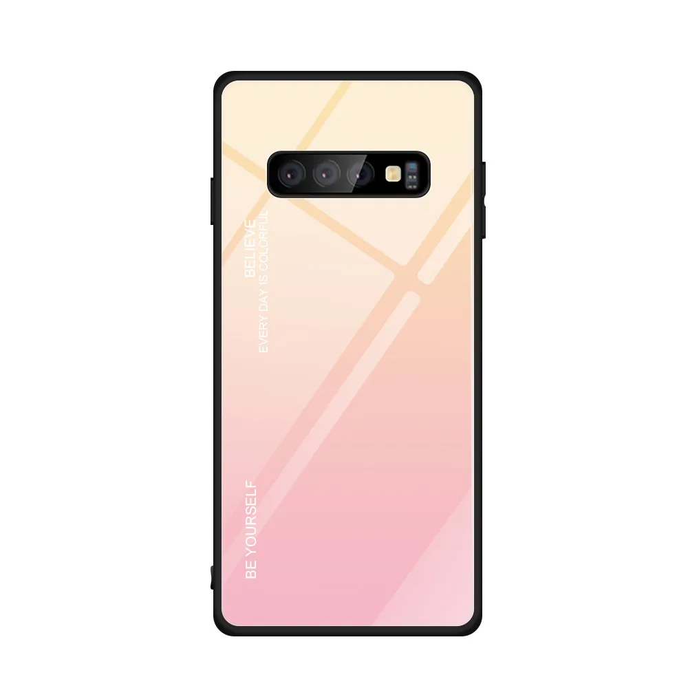 03 RAXFLY градиент закаленное Стекло чехол для samsung A50 A30 A40 A70 Note 8 9 чехол для телефона чехол s для samsung S8 S9 S10 плюс A7 A8 крышка - Цвет: 03