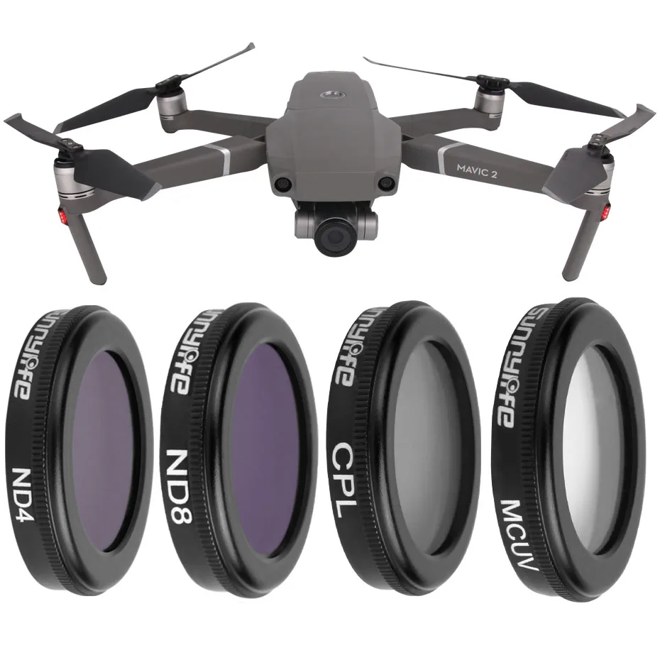 Для DJI Mavic 2 Zoom нейтральная плотность ND4 + ND8 MCUV CPL Polar фильтр для дрона Набор Mavic2