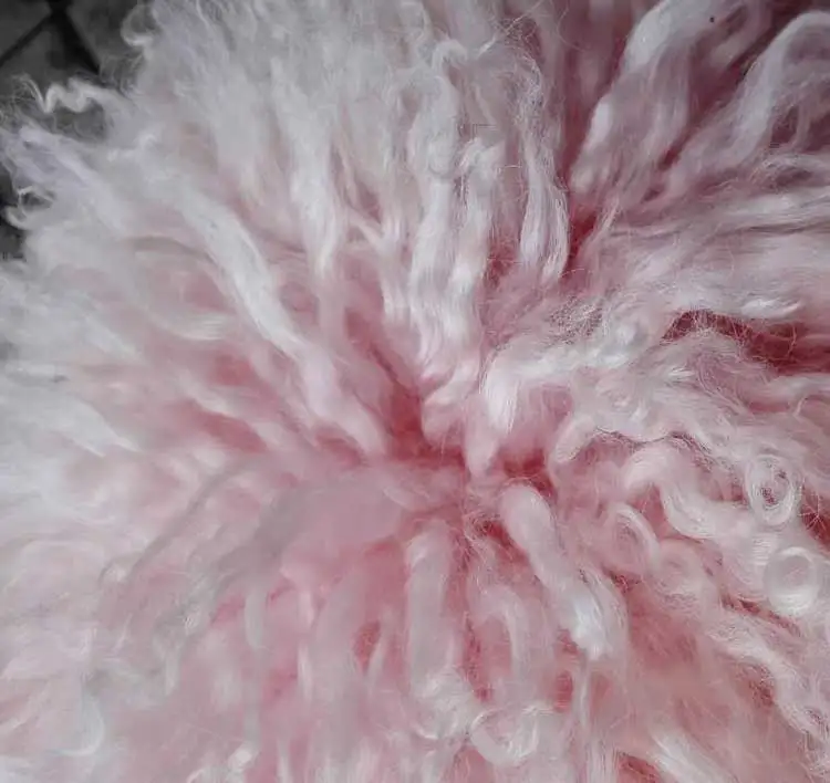 Высокое качество коричневый белый черный розовый натуральный мех ягненка 50 см *