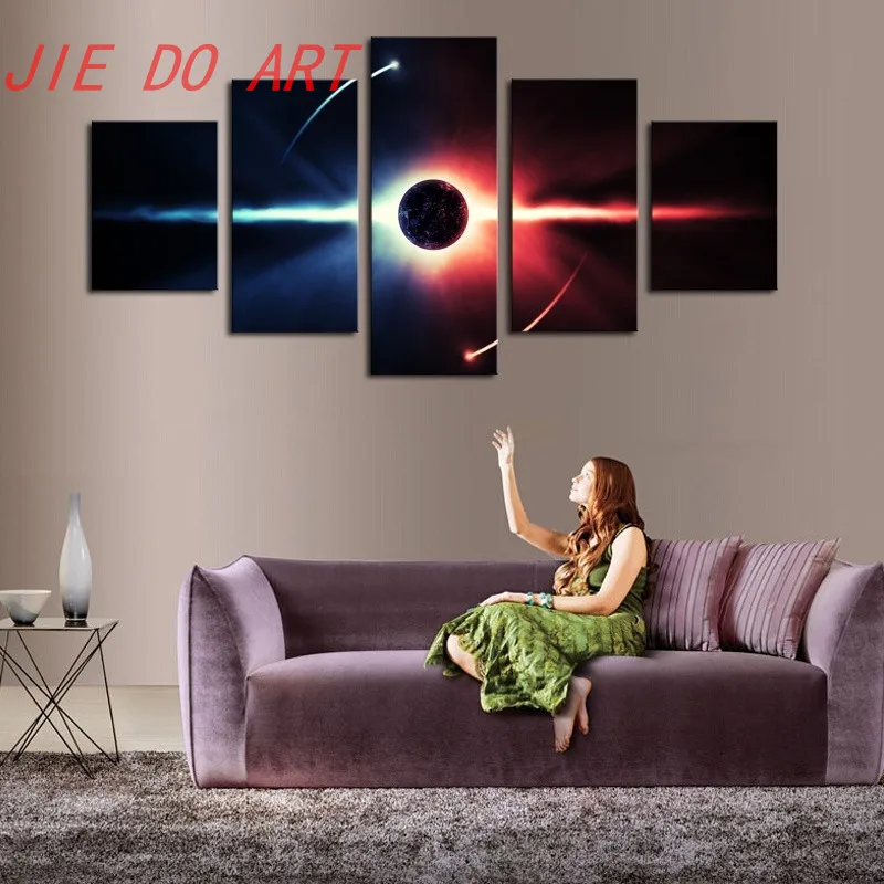 2017 JIE DO ART Роскошный 5 шт Большой HD абстракция планета холст печать живопись для