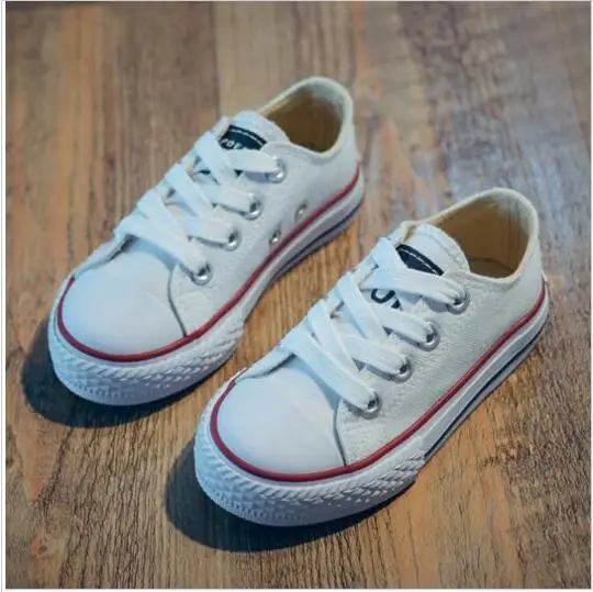 2019 Children Canvas Shoes Girls Boys Sneakers Soft Sole Trainer Casual Flat Lace-Up Kids Baby Plimsolls (Toddler/Big Kid) | Детская