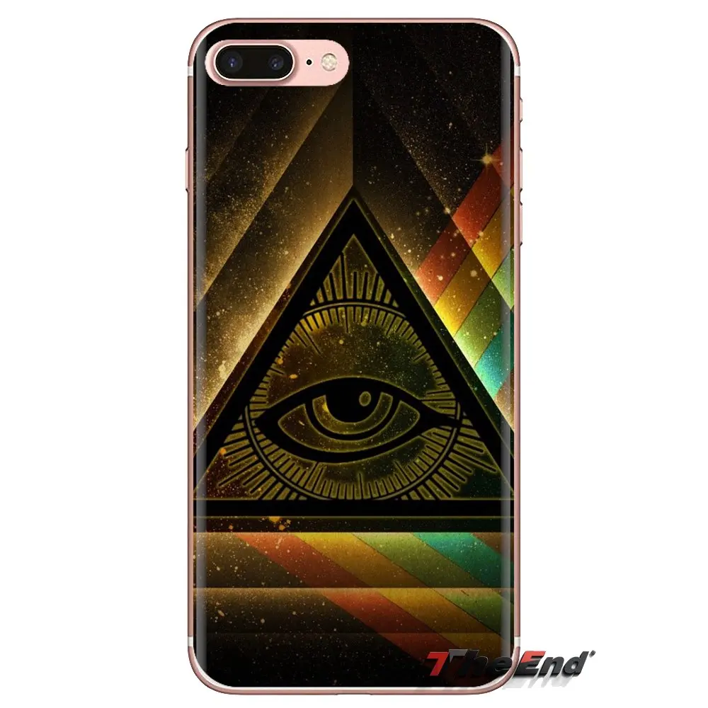 Прозрачный чехол из ТПУ для Samsung Galaxy S3 S4 S5 Mini S6 S7 Edge S8 S9 S10 Plus Note 3 4 5 8 9 Illuminati Symbol Eye