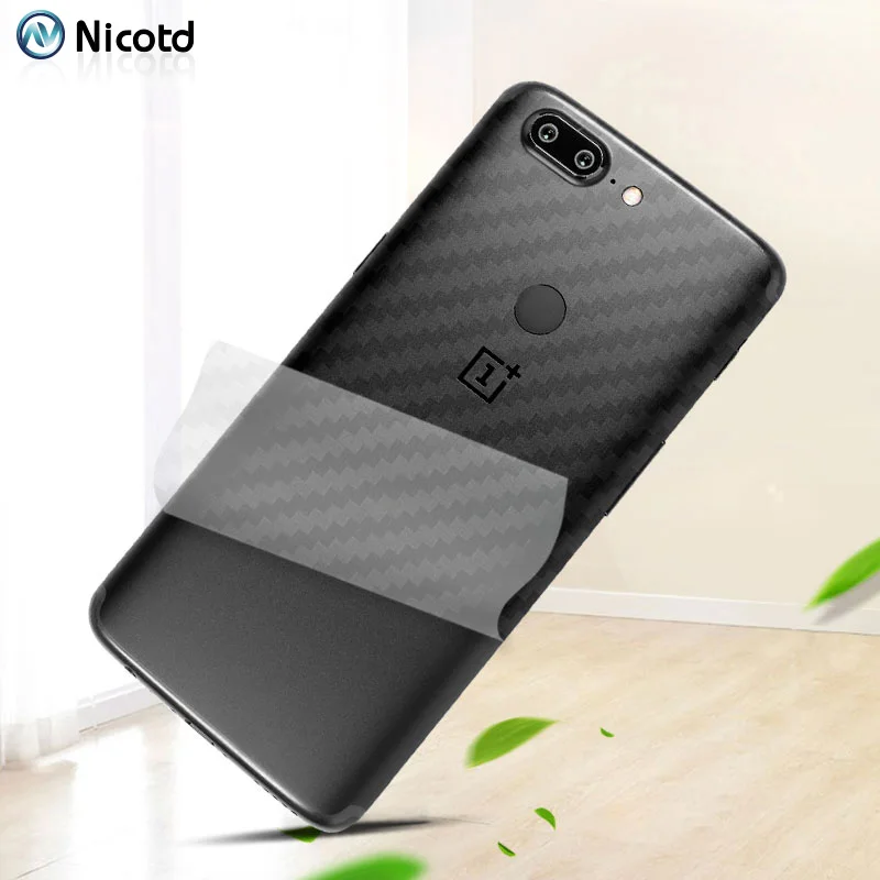 3D для Oneplus 5T 5 6 защитная пленка из углеродного волокна задней панели 3 шт. полное