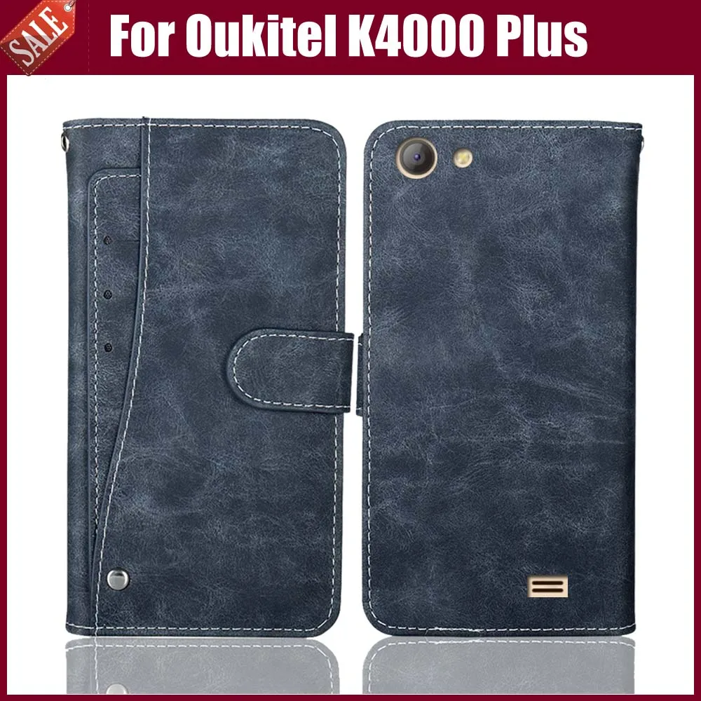 Новый дизайн! Oukitel K4000 Plus роскошный чехол винтажный кожаный книжка для телефона с