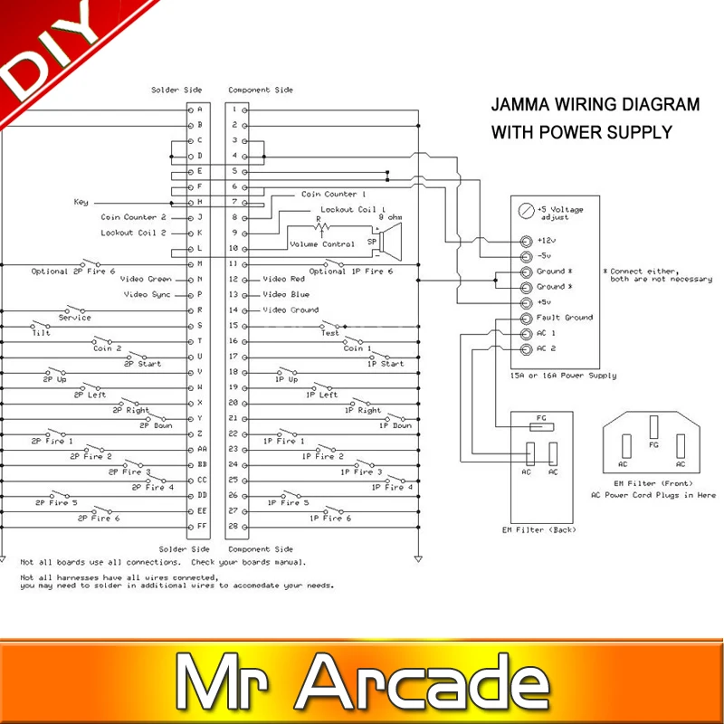 Новый набор аркадных игр jamma с 2 джойстиками 4/8 way 16happ Нажимные кнопки аркадные