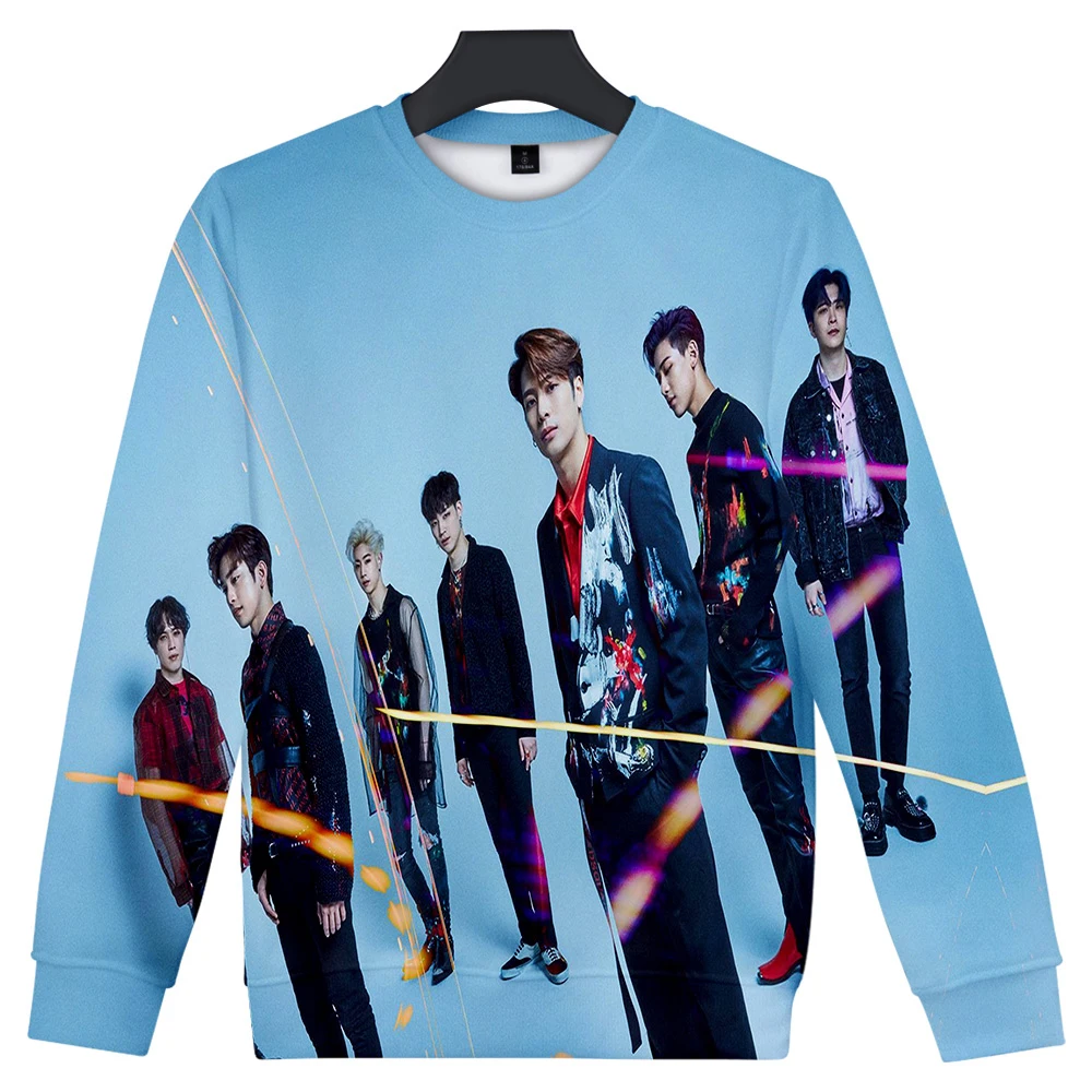 GOT7 3D монолитная Толстовка Kpop Стиль Мужской/Женский свитшот Модный Обычный хип