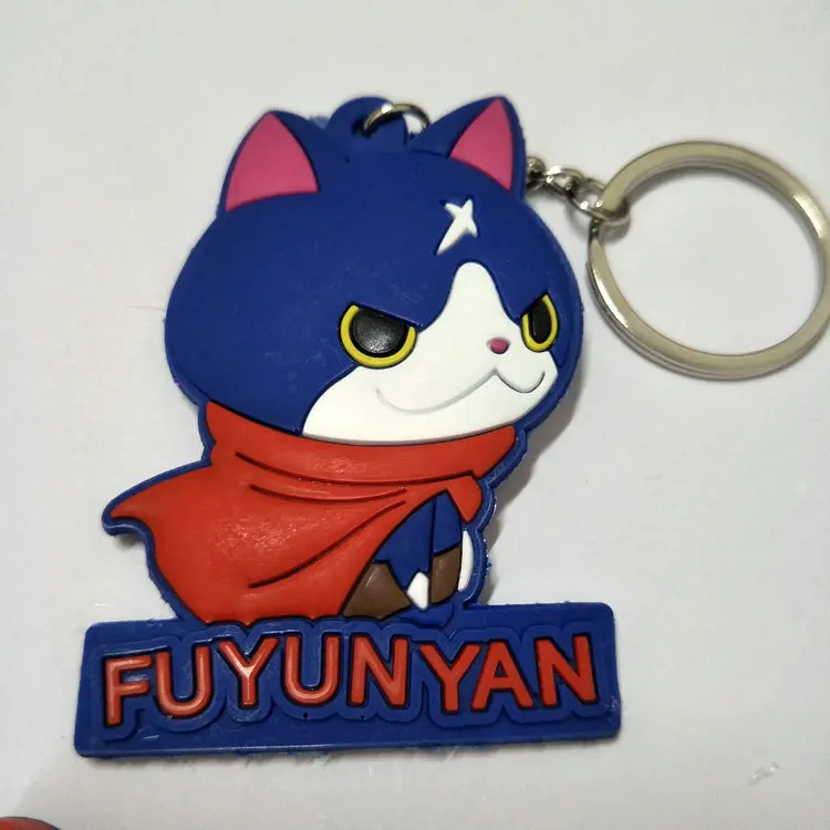 6 см часы YoKai Jibanyan мультфильм аниме брелок для ключей ПВХ фигурка игрушка подарок