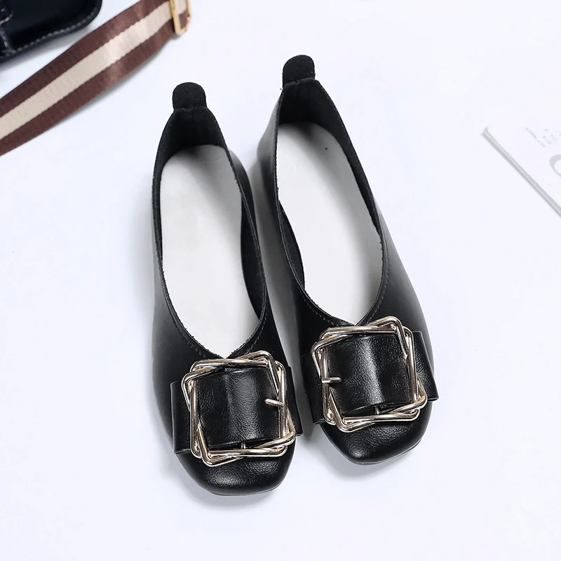 Женские мюли с закрытым носком туфли на плоской подошве круглый носок Горох в