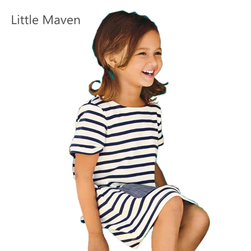 

Женское летнее Хлопковое платье в полоску, с коротким рукавом и круглым вырезом