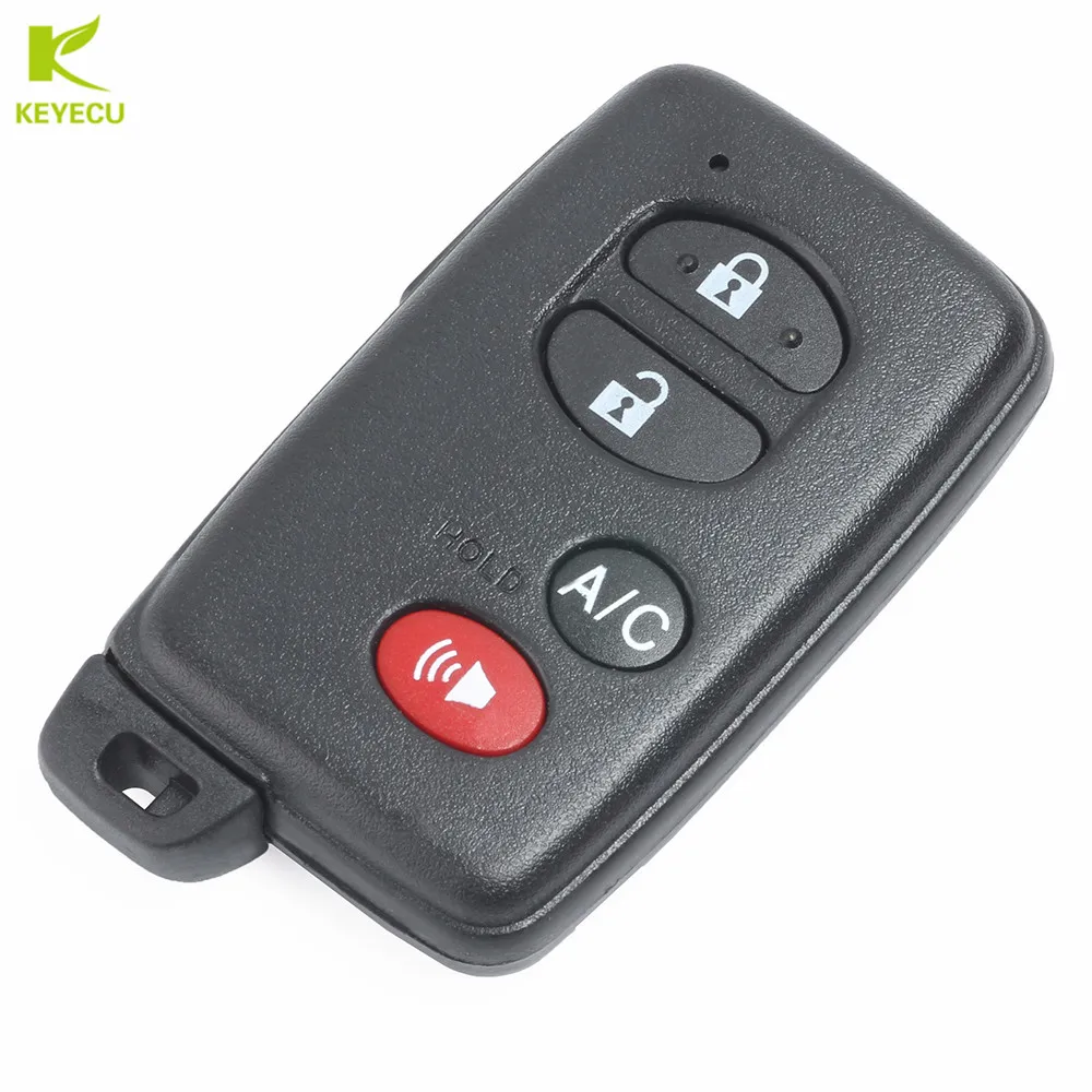 KEYECU Новый Uncut умный дистанционный чехол для ключей Fob 3 + 1 кнопка TOYOTA Prius 2010 2013 V 2012