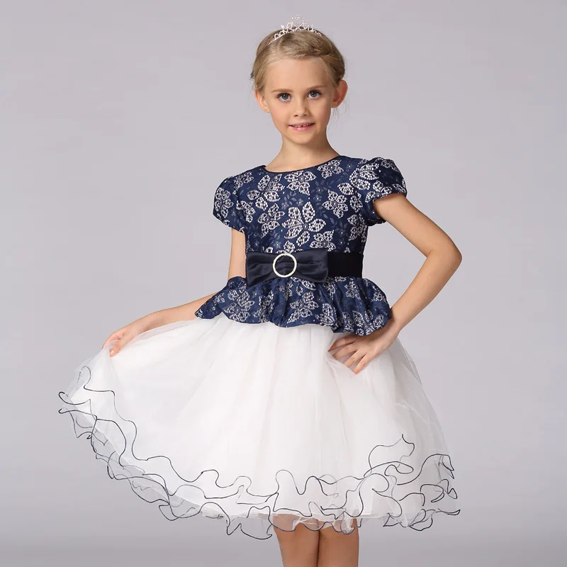 2 до 8 лет для маленьких девочек платье цветок Обувь Кружево хлопок цветочные